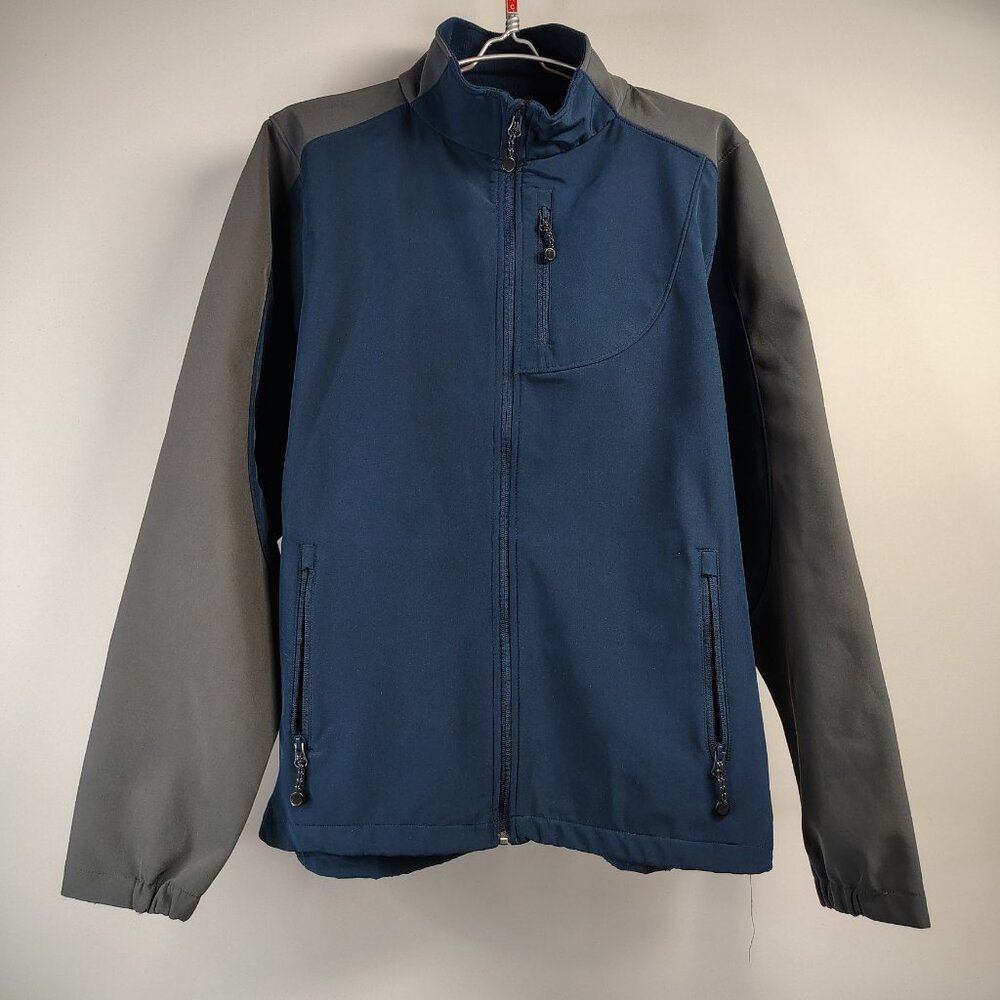 Black Diamond Jacket Mens Size XL Navy Dark Grey Fleece Lined Soft Shell Stretch